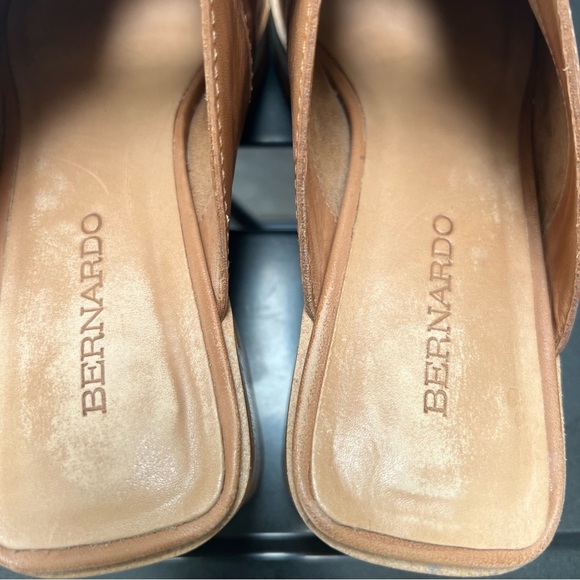 BERNARDO SADIE Leather platform knot bow mule clogs|sz 9 - Picture 8 of 10